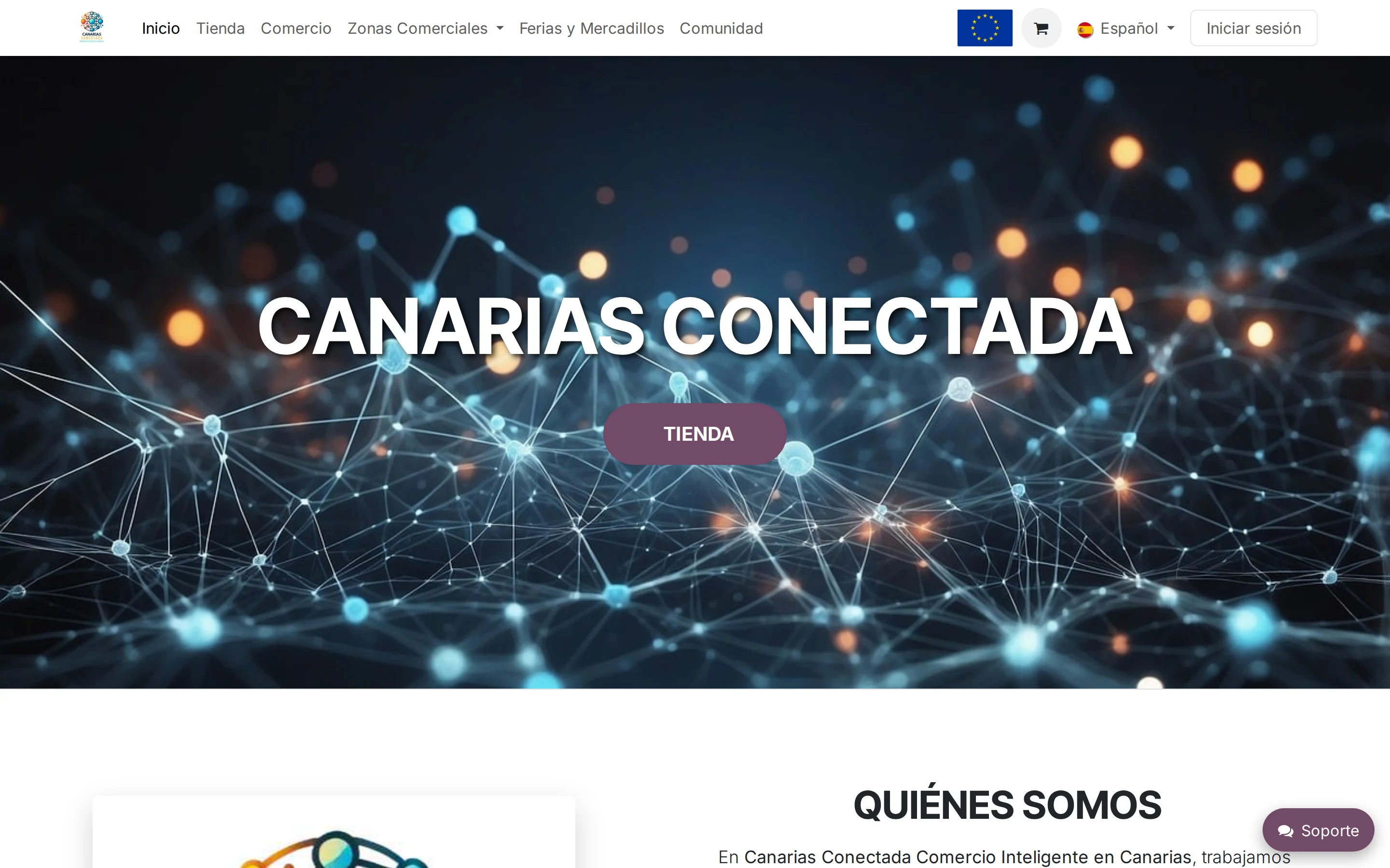 Captura del sitio de Canarias Conectada